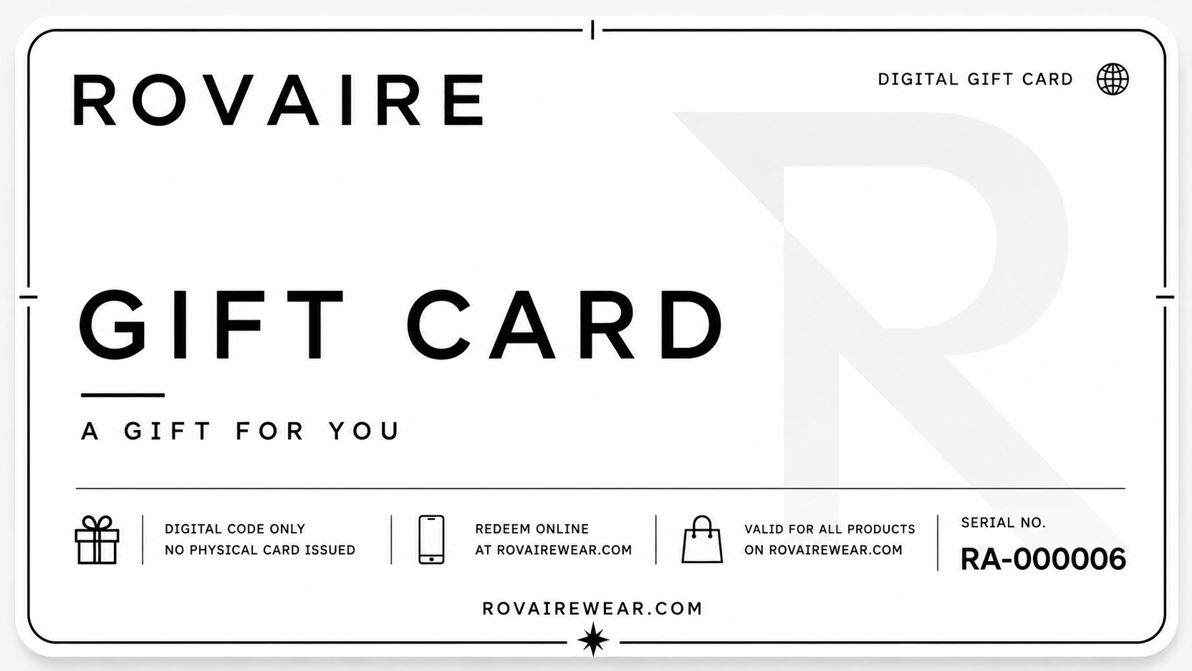 ROVAIRE eGift Card