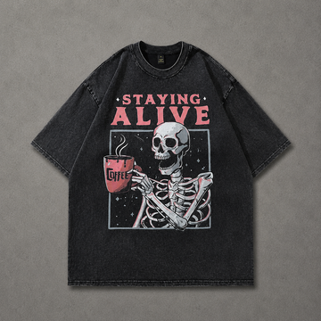 Staying Alive Vintage Graphic Tee
