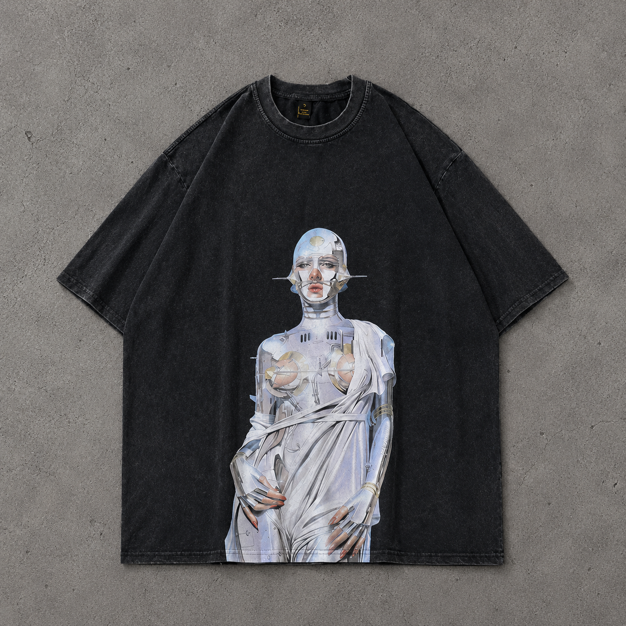 Cyber Muse Washed Graphic Tee