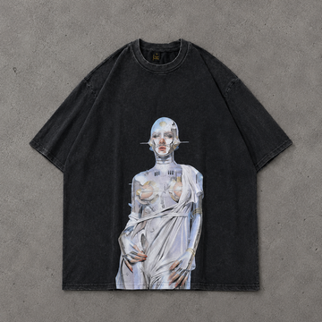 Cyber Muse Washed Graphic Tee